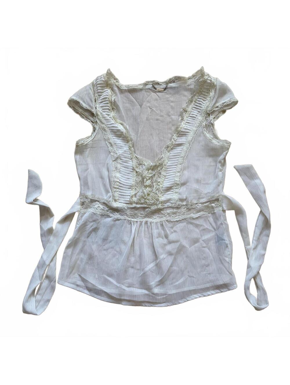 Y2K Top Boho Hippie Fairy Cottagecore Prarie Sheer Ali & Kris Women Size Medium